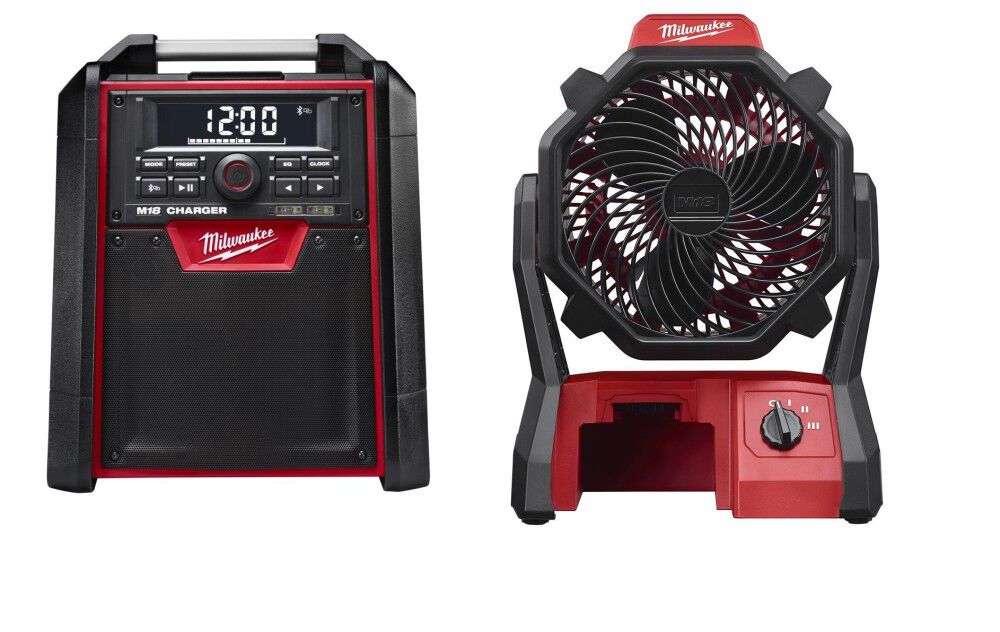 M18 Jobsite Fan & Bluetooth Radio/Charger (Bare Tool) Bundle 0886-20-2792-20