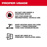 M18 Propane Heater Forced Air 70000 BTU (Bare Tool) 0801-20