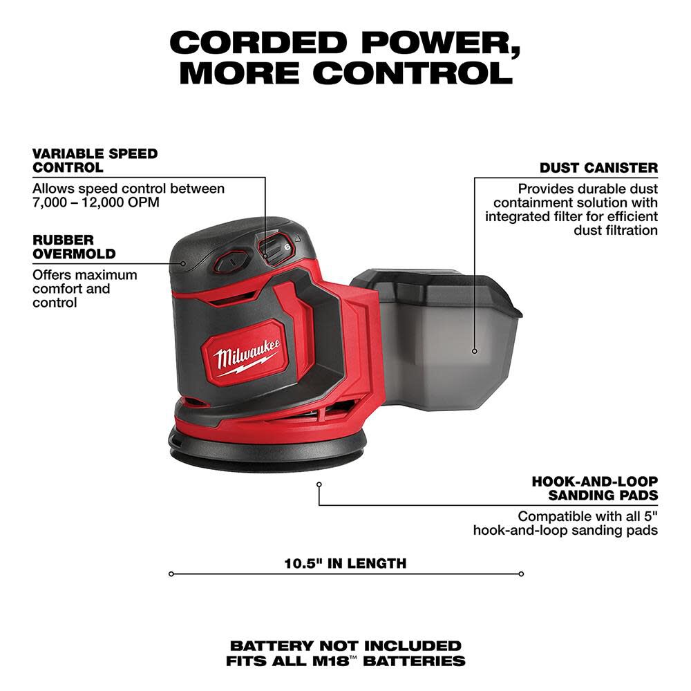 M18 Random Orbit Sander (Bare Tool) 2648-20