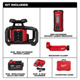 M18 Red Exterior Rotary Laser Level Kit with Receiver 3701-21