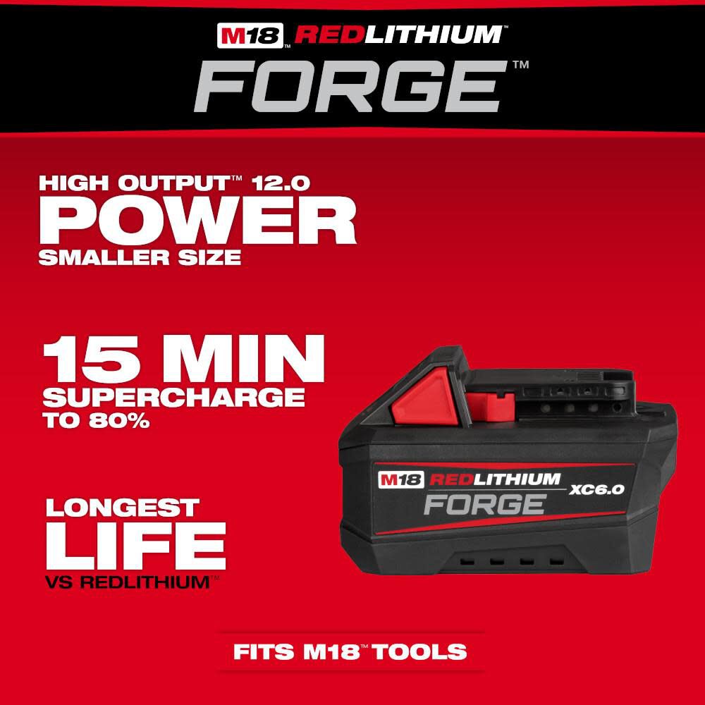 M18 REDLITHIUM FORGE XC6.0 Battery 2pk & Charger Kit Bundle 48-59-1815-1861X2