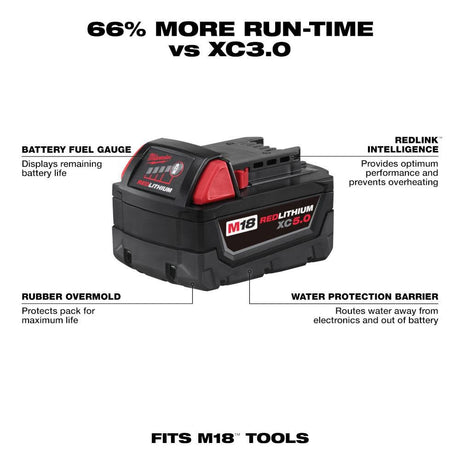 M18 REDLITHIUM XC 5.0Ah Battery 2Pk 48-11-1852