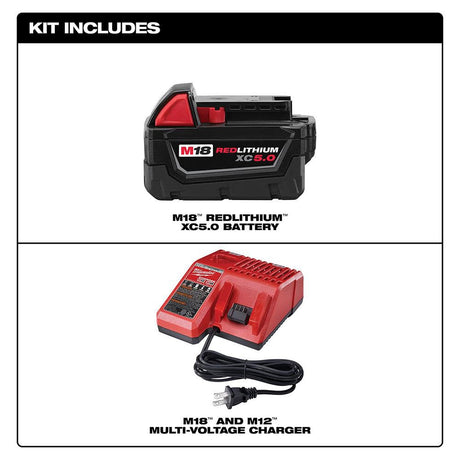 M18 REDLITHIUM XC 5.0Ah Battery and Charger Starter Kit 48-59-1850