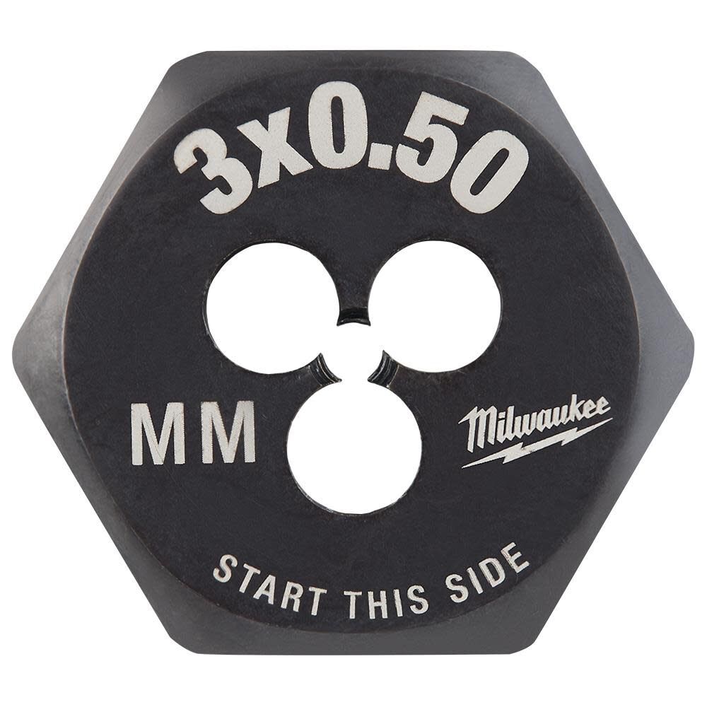 M3-0.50 mm 1-Inch Hex Threading Die 49-57-5311