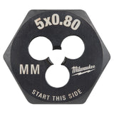 M5-0.80 mm 1-Inch Hex Threading Die 49-57-5329