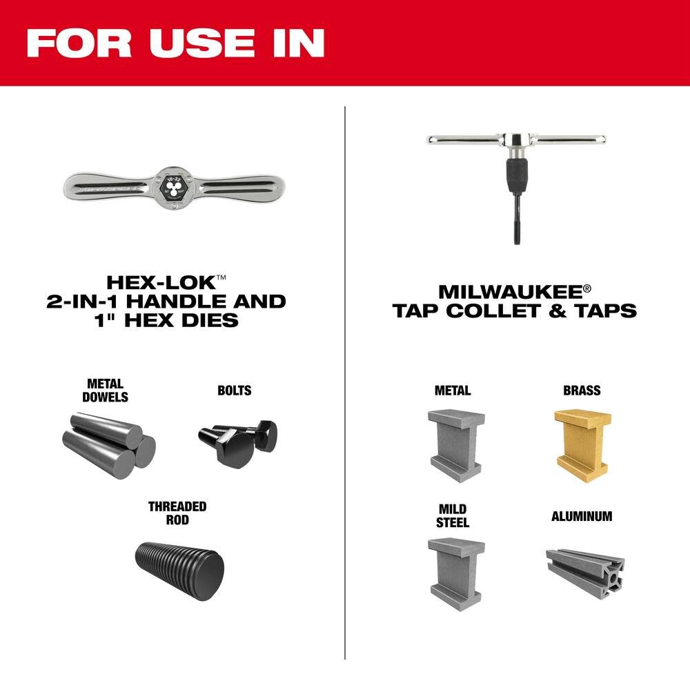 Metric Tap & Die PACKOUT 38pc Set with Hex-LOK 2-in-1 Handle 49-22-5603