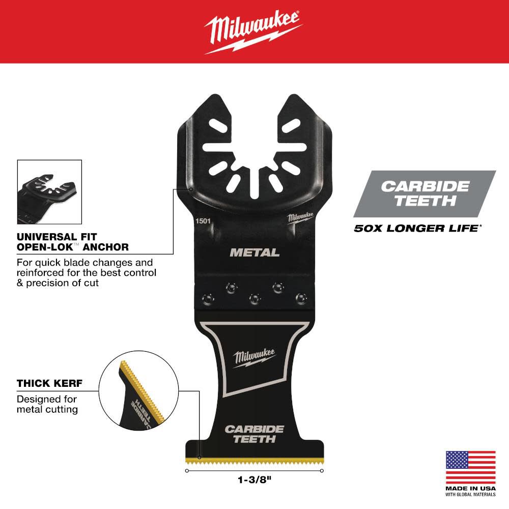 MILWAUKEE OPEN-LOK Multi-Tool Blade Variety Kit with Modular Case 15PC 49-10-9114