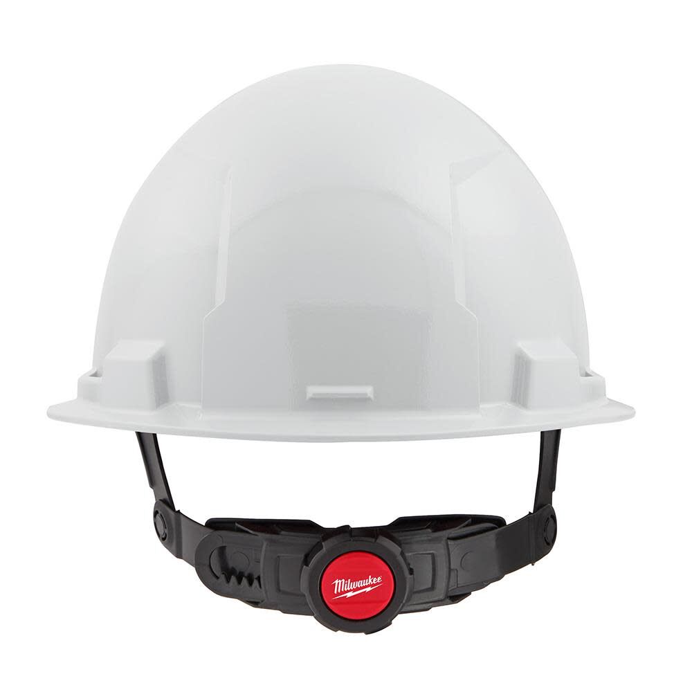 Milwaukee White Front Brim Hard Hat with 6pt Ratcheting Suspension Type 1 Class E 48-73-1120M910