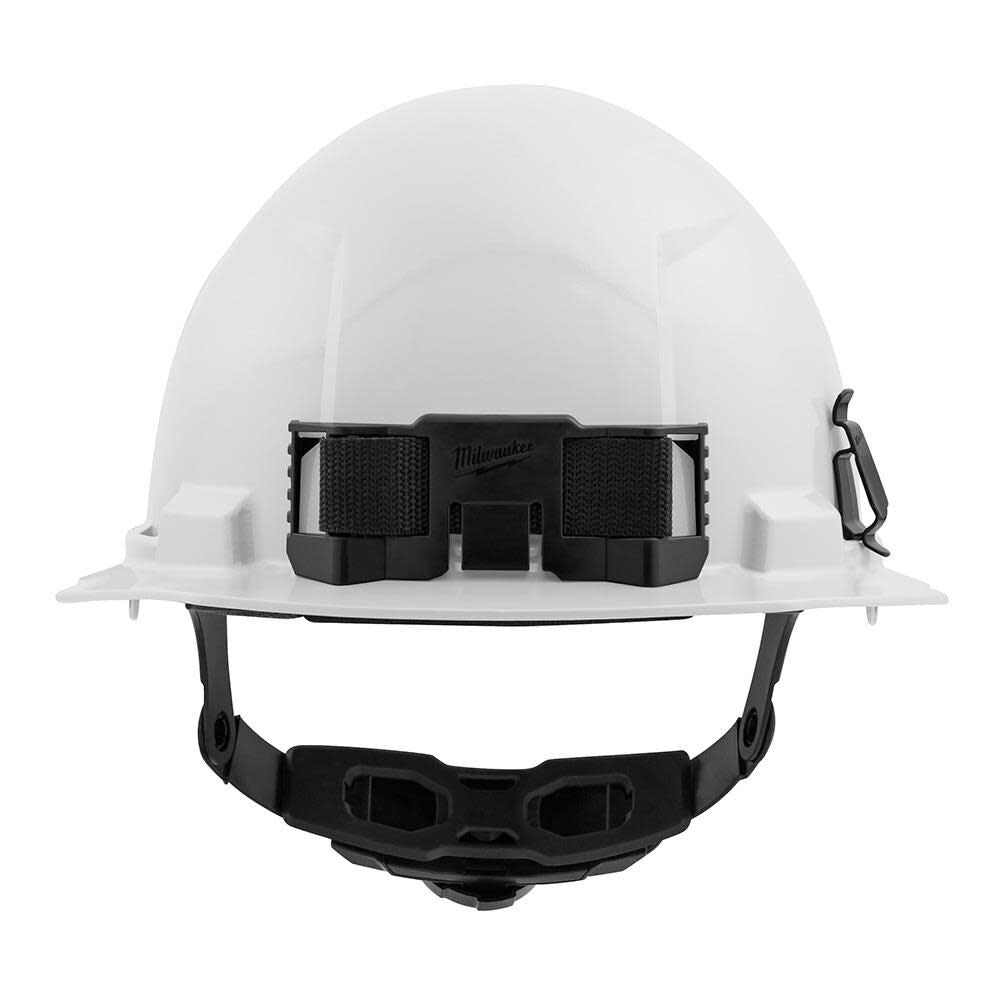 Milwaukee White Front Brim Hard Hat with 6pt Ratcheting Suspension Type 1 Class E 48-73-1120M910