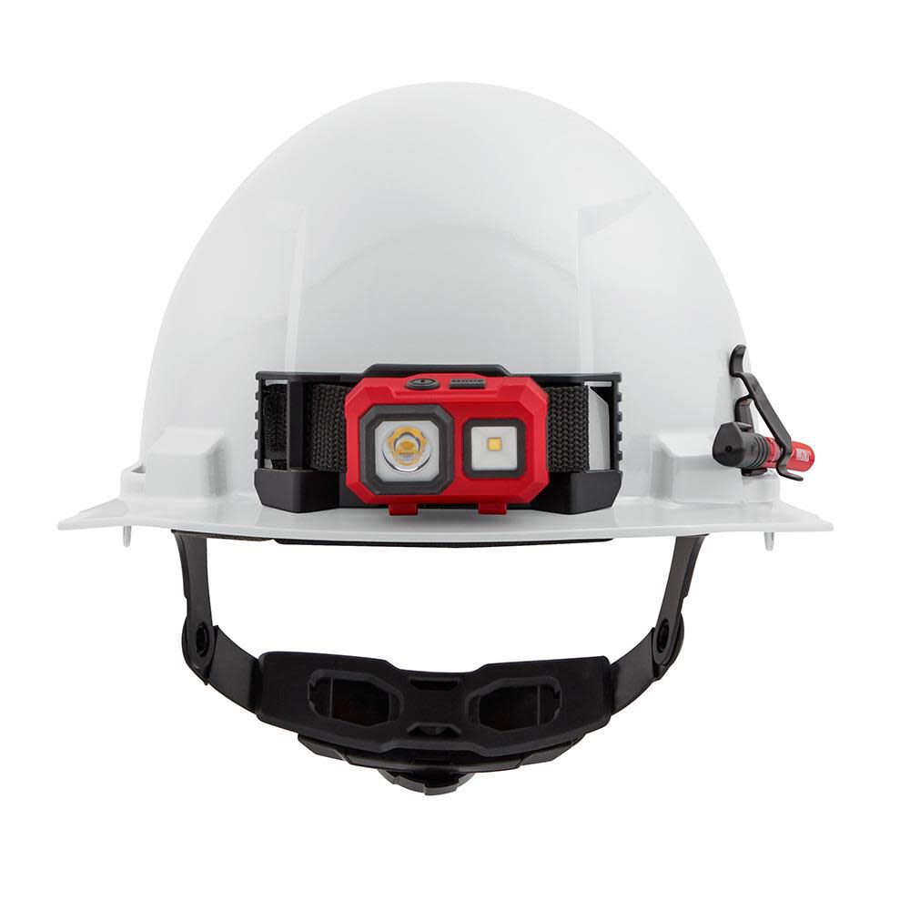 Milwaukee White Front Brim Hard Hat with 6pt Ratcheting Suspension Type 1 Class E 48-73-1120M910