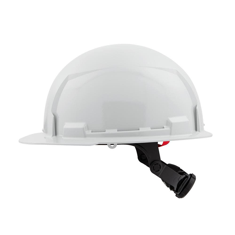 Milwaukee White Front Brim Hard Hat with 6pt Ratcheting Suspension Type 1 Class E 48-73-1120M910