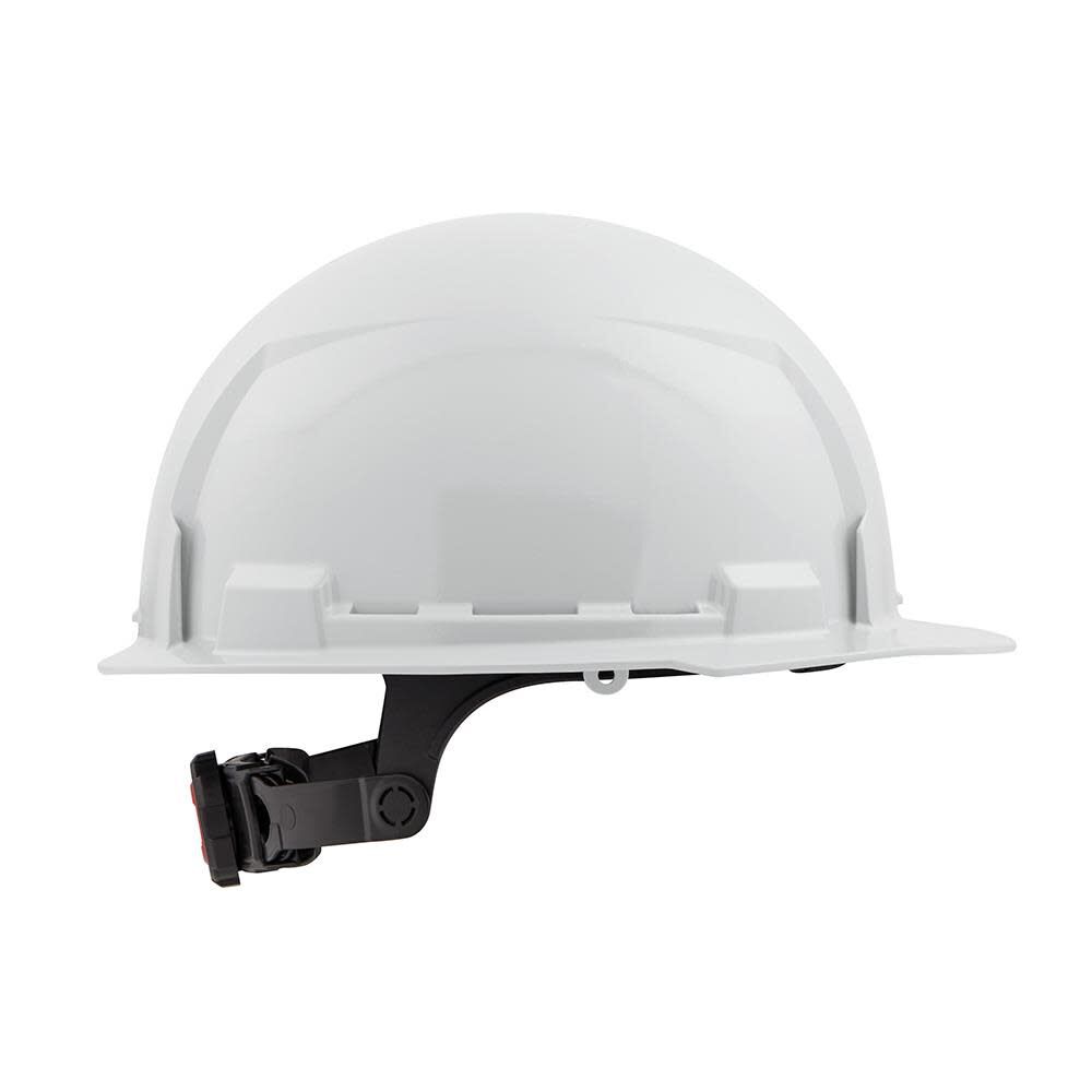 Milwaukee White Front Brim Hard Hat with 6pt Ratcheting Suspension Type 1 Class E 48-73-1120M910