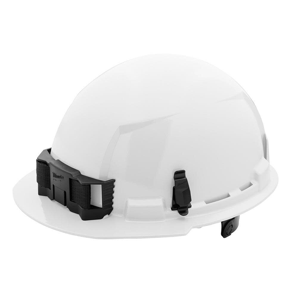 Milwaukee White Front Brim Hard Hat with 6pt Ratcheting Suspension Type 1 Class E 48-73-1120M910