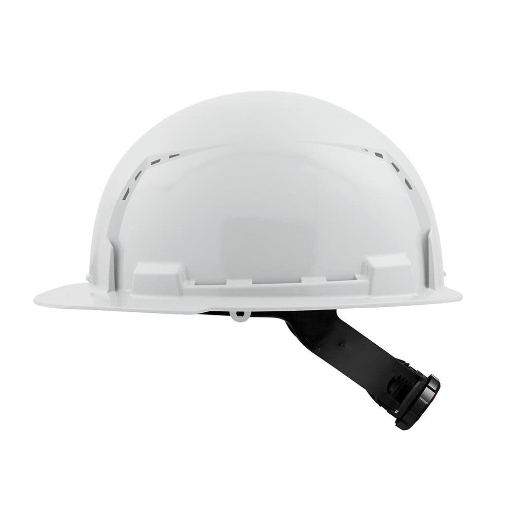 Milwaukee White Front Brim Vented Hard Hat with 4pt Ratcheting Suspension Type 1 Class C 48-73-1200M910