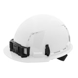 Milwaukee White Front Brim Vented Hard Hat with 4pt Ratcheting Suspension Type 1 Class C 48-73-1200M910