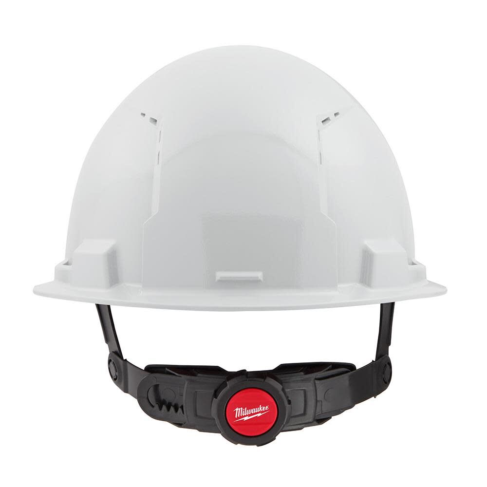 Milwaukee White Front Brim Vented Hard Hat with 6pt Ratcheting Suspension Type 1 Class C 48-73-1220M910