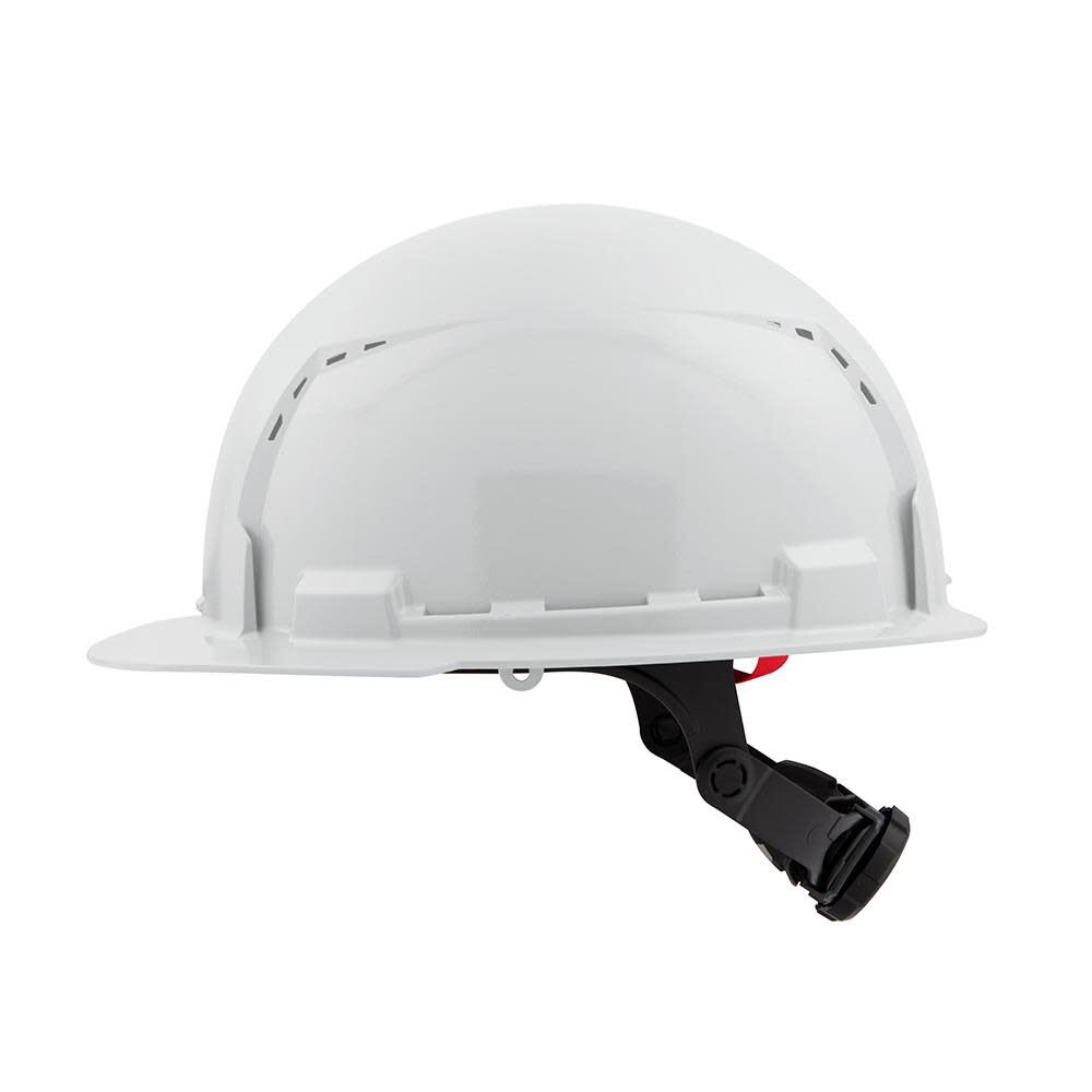 Milwaukee White Front Brim Vented Hard Hat with 6pt Ratcheting Suspension Type 1 Class C 48-73-1220M910