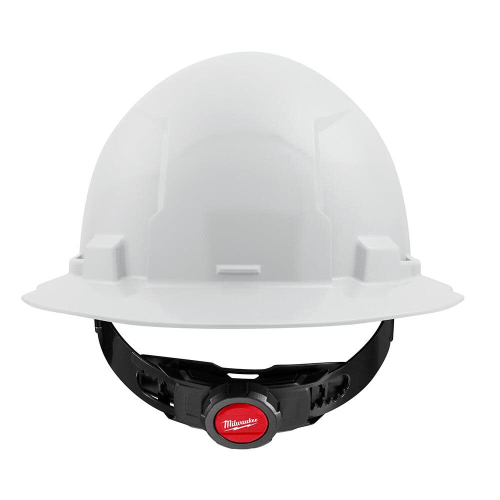 Milwaukee White Full Brim Hard Hat with 4pt Ratcheting Suspension Type 1 Class E 48-73-1101M910