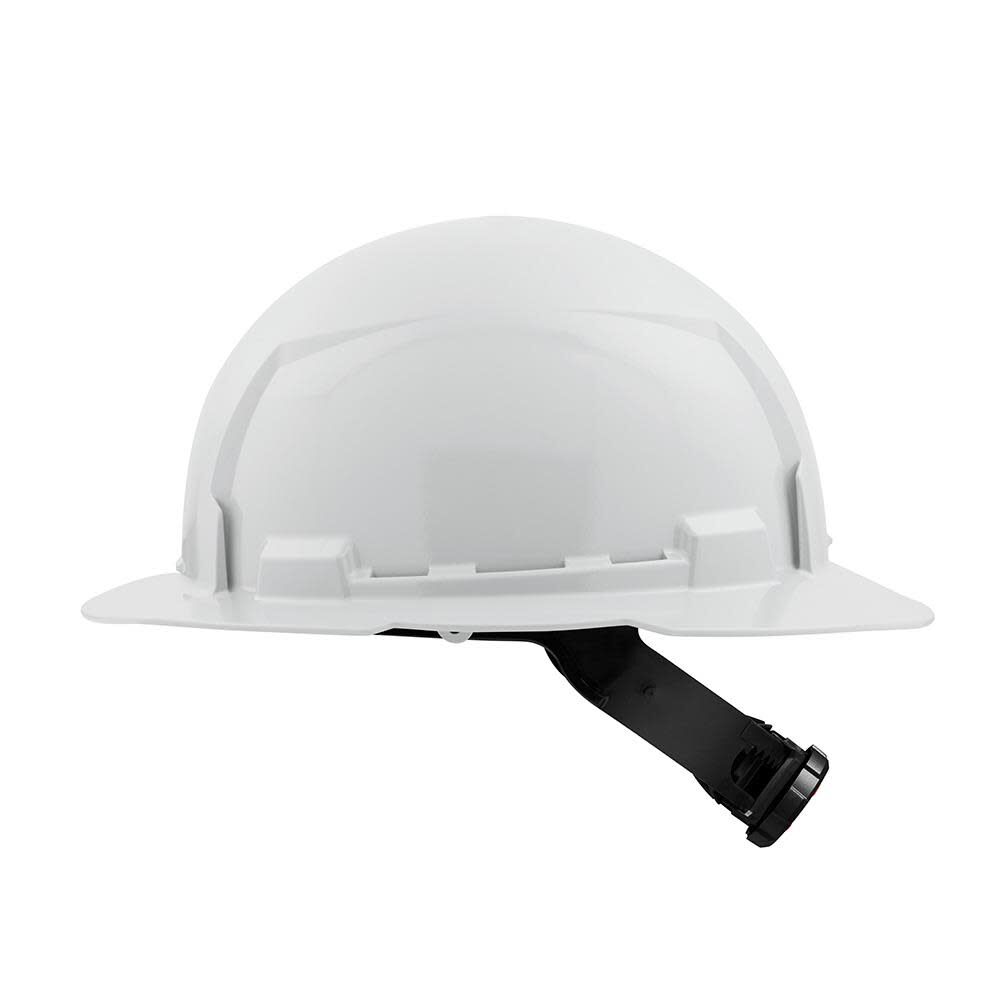 Milwaukee White Full Brim Hard Hat with 4pt Ratcheting Suspension Type 1 Class E 48-73-1101M910