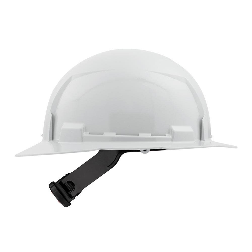 Milwaukee White Full Brim Hard Hat with 4pt Ratcheting Suspension Type 1 Class E 48-73-1101M910