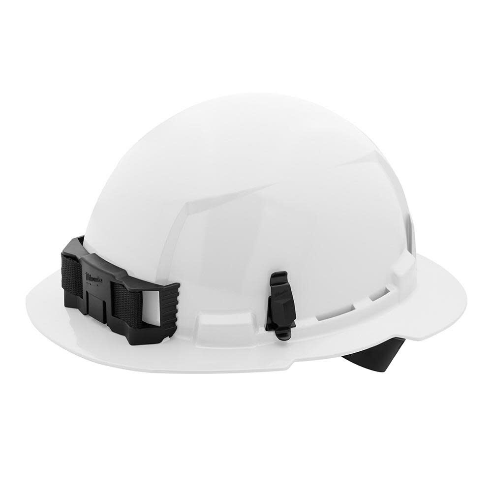 Milwaukee White Full Brim Hard Hat with 4pt Ratcheting Suspension Type 1 Class E 48-73-1101M910