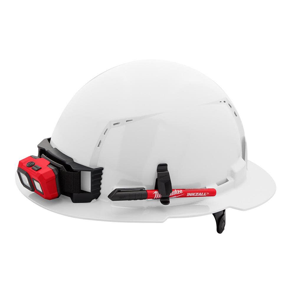 Milwaukee White Full Brim Vented Hard Hat with 6pt Ratcheting Suspension Type 1 Class C 48-73-1221M910