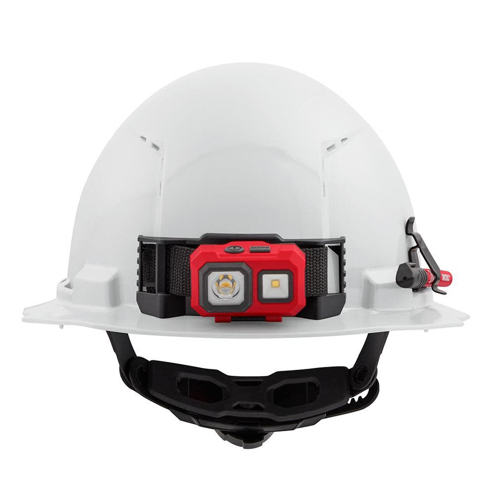 Milwaukee White Full Brim Vented Hard Hat with 6pt Ratcheting Suspension Type 1 Class C 48-73-1221M910