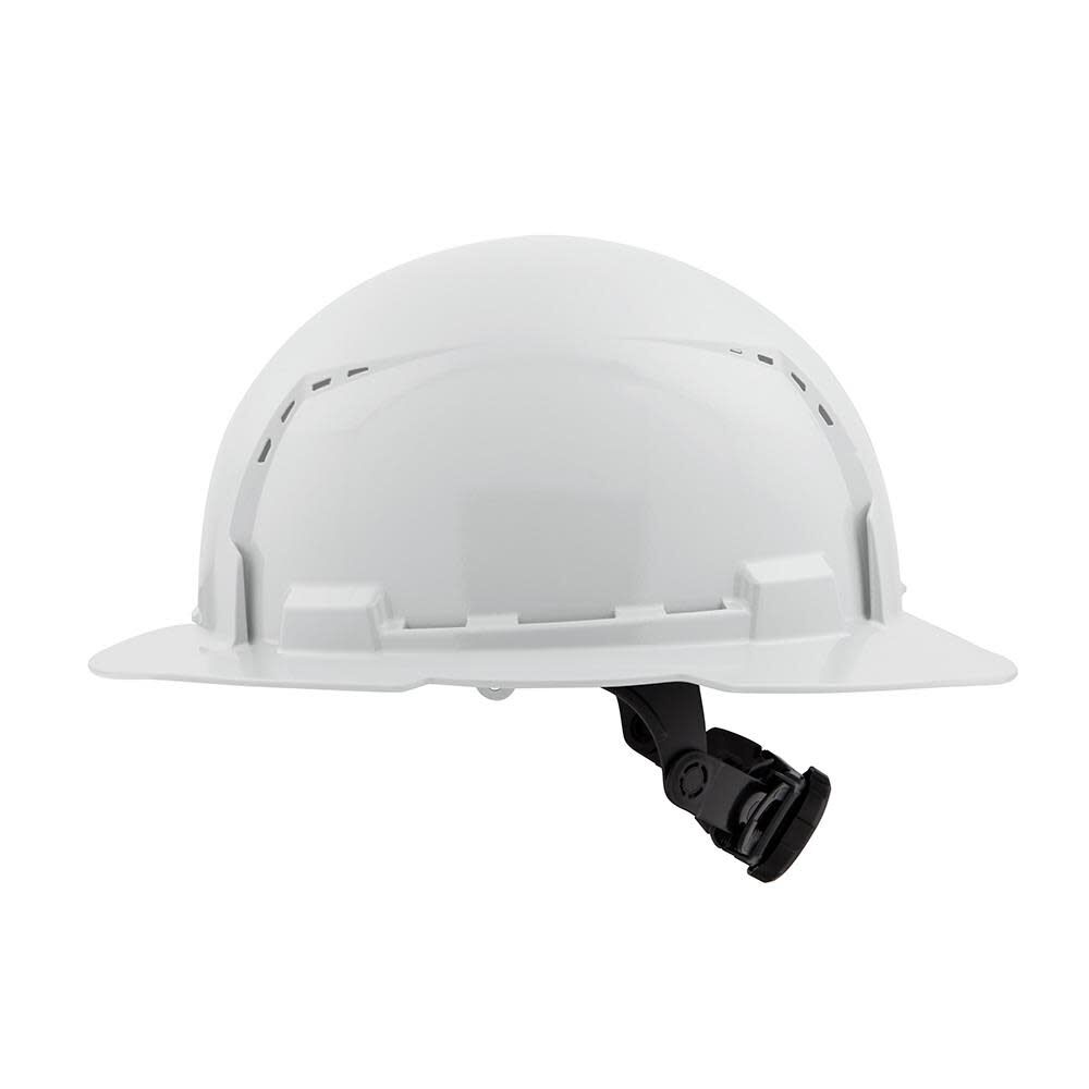 Milwaukee White Full Brim Vented Hard Hat with 6pt Ratcheting Suspension Type 1 Class C 48-73-1221M910