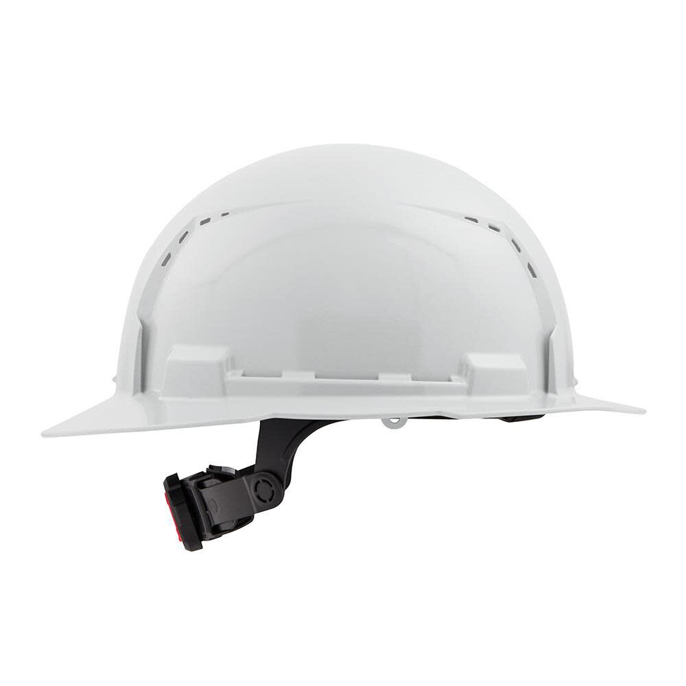 Milwaukee White Full Brim Vented Hard Hat with 6pt Ratcheting Suspension Type 1 Class C 48-73-1221M910