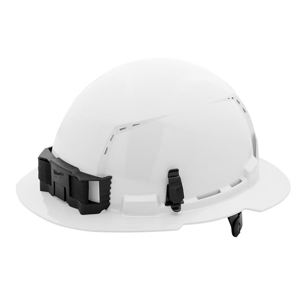 Milwaukee White Full Brim Vented Hard Hat with 6pt Ratcheting Suspension Type 1 Class C 48-73-1221M910