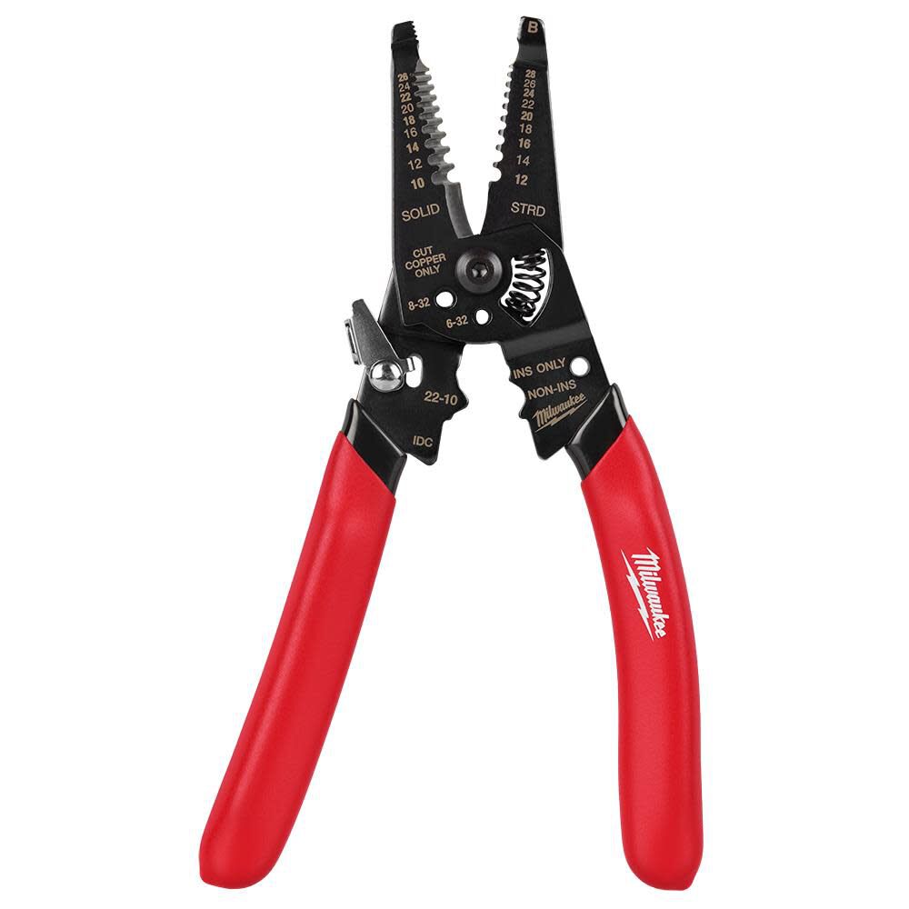 Multi-Purpose Dipped Grip Wire Stripper & Cutter with Reinforced Head 48-22-3052