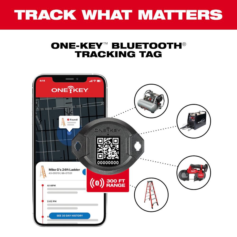 ONE-KEY Bluetooth Tracking Tag 10pk 48-21-2310