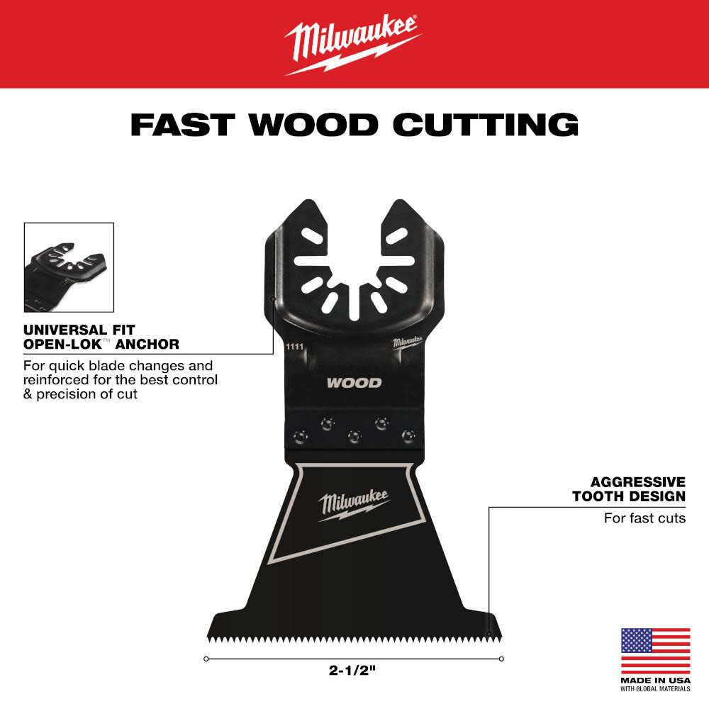 OPEN-LOK 2-1/2inch HCS WOOD BLADE 1PK 49-25-1111