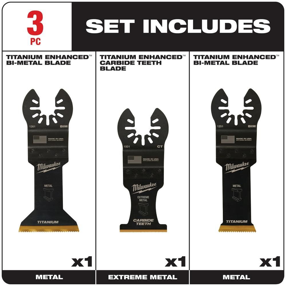 OPEN-LOK 3PC METAL CUTTING MULTI-TOOL BLADE VARIETY PACK 49-10-9006