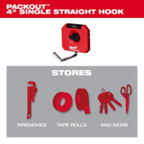 PACKOUT 4inch Single Straight Hook 48-22-8328