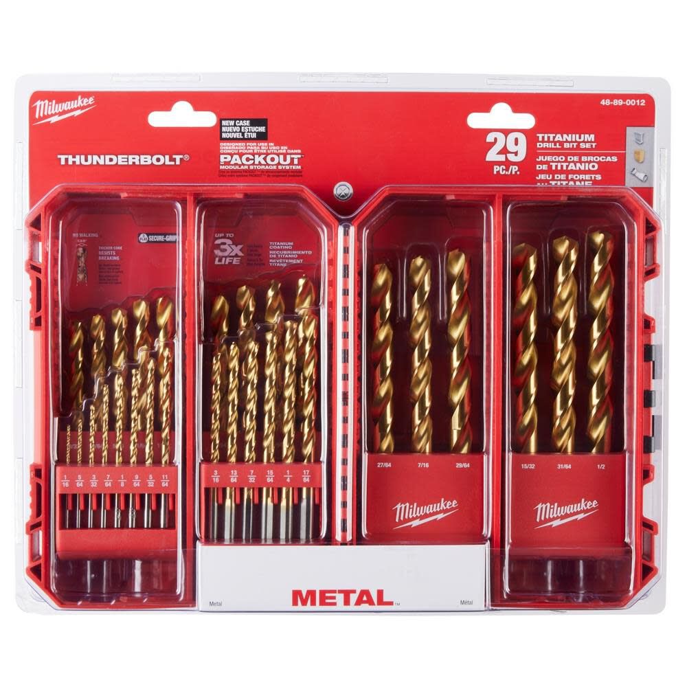 Packout Compact Titanium Drill Bit Set 29pc 48-22-8436-0012