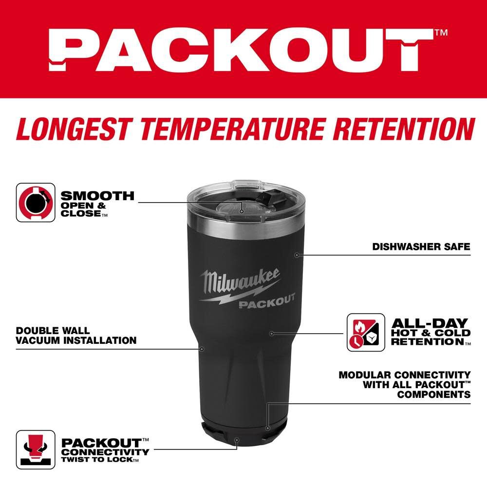 PACKOUT Tumbler 30oz Black Bundle 6pk 48-22-8393BX6