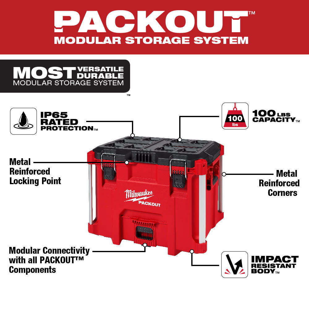 PACKOUT XL Tool Box 2 Drawer Tool Box Dolly Bundle 48-22-8429-8442-8410