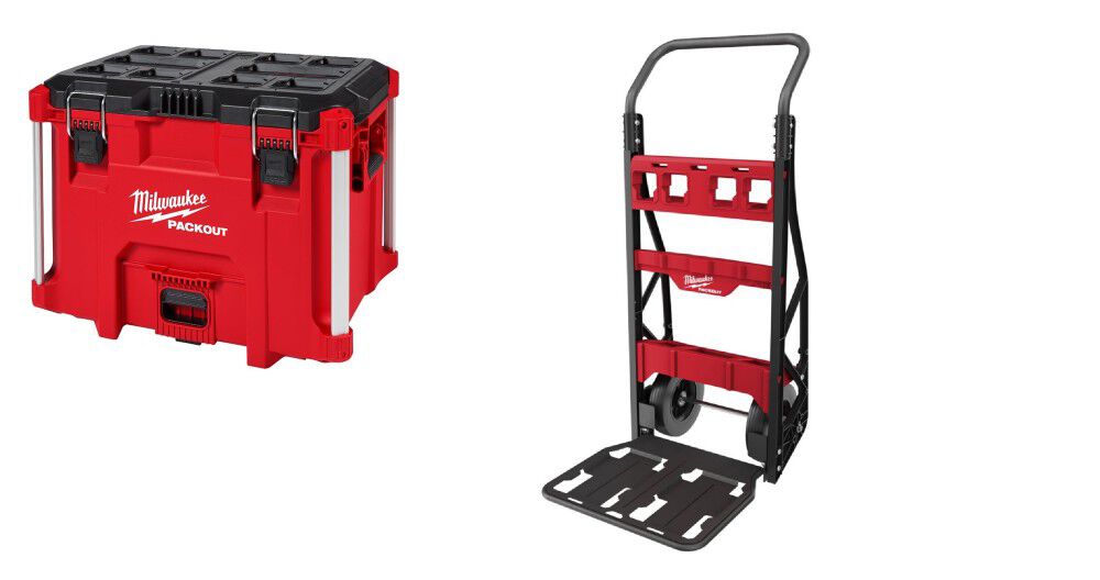 PACKOUT XL Tool Box and 2 Wheel Cart Bundle 48-22-8429-8415