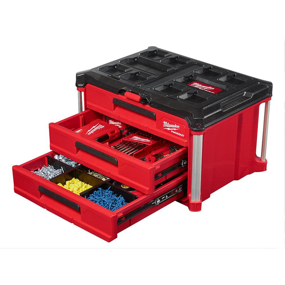 PACKOUT XL Tool Box and 3 Drawer Tool Box with Dolly 48-22-8429-8443-8410