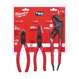 Pliers Set 3pc and Screwdriver 6pc Set Bundle 48-22-6331-2706