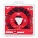 Red 6 in x .100 in Diamond Blade for Green Concrete 49-93-7263