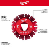 Red 6 in x .100 in Diamond Blade for Green Concrete 49-93-7263