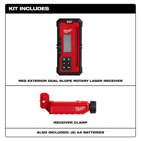 Red Exterior Dual Slope Rotary Laser Receiver 3714