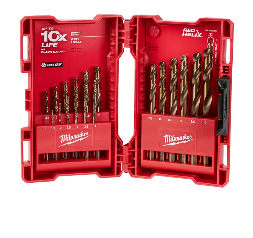 RED HELIX Cobalt Metric Drill Bit Set 19PC 48-89-2530