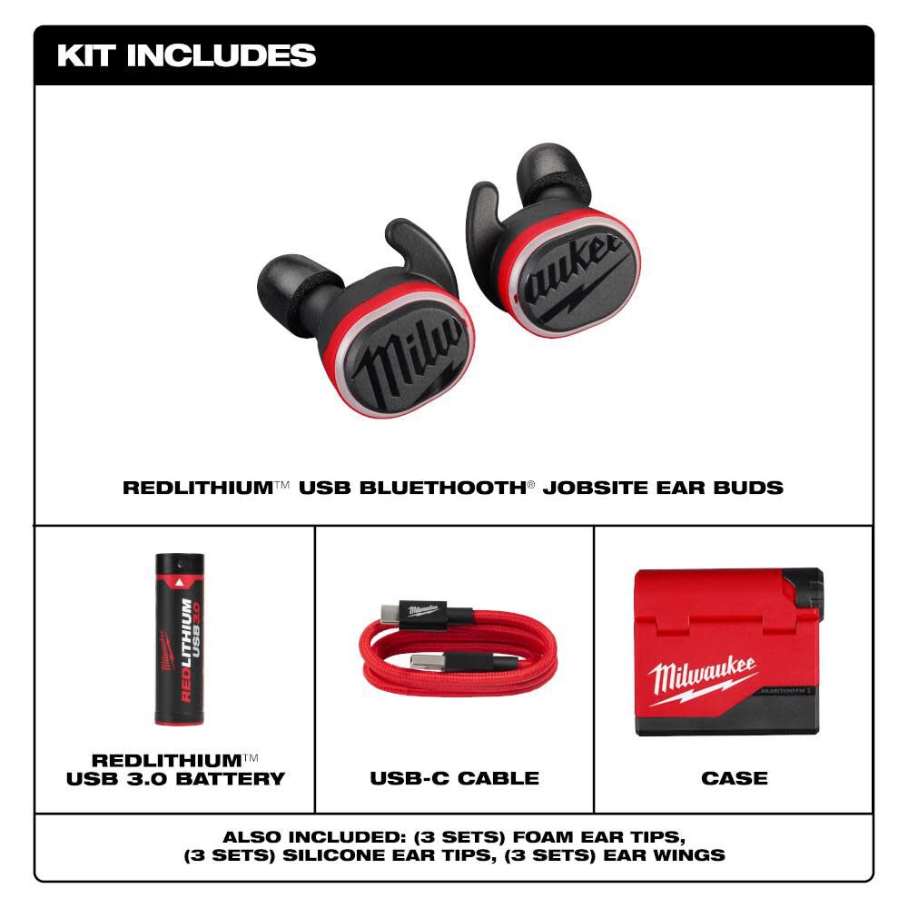 REDLITHIUM USB Bluetooth Jobsite Ear Buds 2191-21