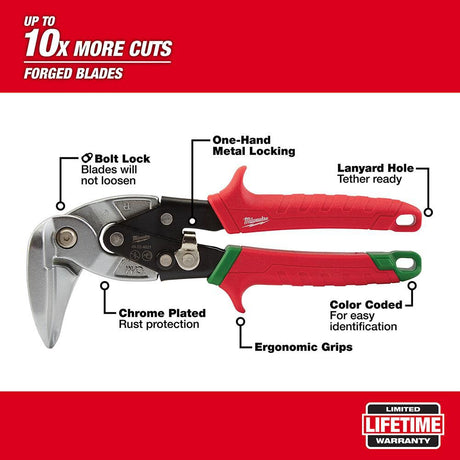 Right Cutting Upright Aviation Snips 48-22-4521