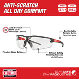 Safety Glasses - +1.00 Magnified Clear Anti-Scratch Lenses 48-73-2200