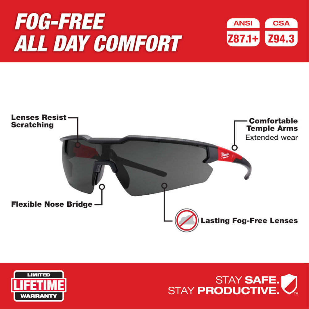 Safety Glasses - Tinted Fog-Free Lenses 48-73-2017