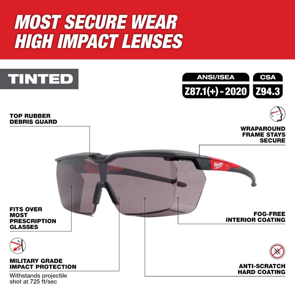 Safety Over the Glasses Tinted Dual Coat Lense Tinted 48-73-2075